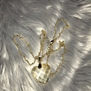 Clear heart necklace